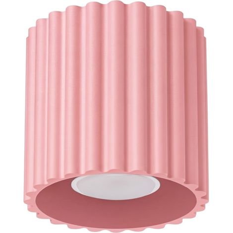 Plafones AURA rosa aluminio 1xGU10 10cm Sollux (1/2)