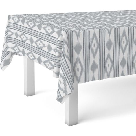 Nappe Toile cirée Lavable carrée 140x140 cm Majorque Gris (1/4)