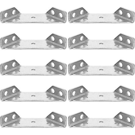 Équerres D'angle en Acier Inoxydable 10 Pcs, Support D'angle Multifonction, Fixation Renforcée pour Meubles et Étagères, Montage Stable pour Intérieur et Rangement Solide (1/4)