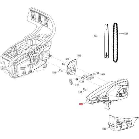 Cubierta de embrague ORIGINAL BLUEBIRD motosierra CSP 280T - CSP 280TC CSP280T-125 (1/2)
