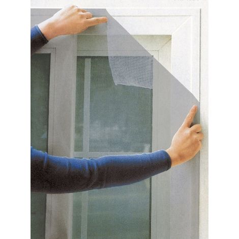 Fliegengitter für Fenster 100 x 100 cm weiß oder schwarz Insektenschutz Insektennetz  - schwarz
