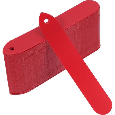100 étiquettes rouges perforées en plastique pour plantes, pour le jardin et (1/5)