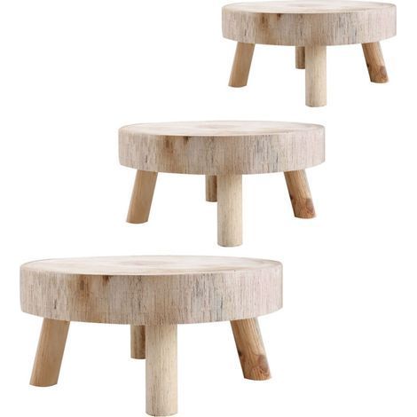 Support de pot de fleur en bois, support de fleur de tabouret haut, support de pot de fleur de rangement, couleur bois massif 209, hauteur des jambes 6CM (1/5)