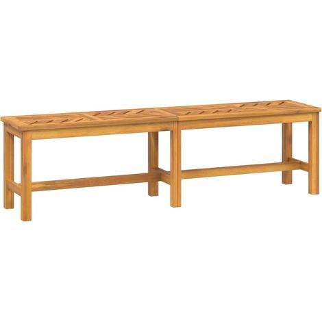 Panca da giardino per esterni mobili da giardino terrazza 150 x 35 x 45 cm legno massello di acacia 020011253
