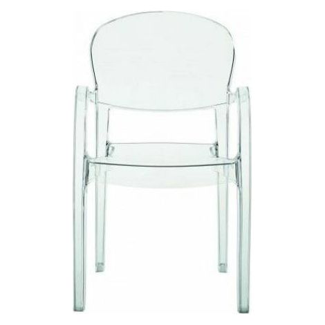 Sedia Poltrona Joker impilabile policarbonato raggi UV colore neutro trasparente (1/4)