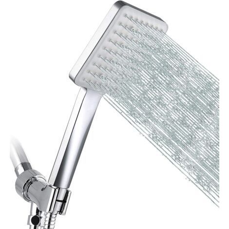 ALLIANDISPommeau de douche amovible avec 6 modes de pulvérisation/réglages, tuyau extensible en acier inoxydable 304 de 149,9 cm et support de douche réglable multi-angles. (1/5)