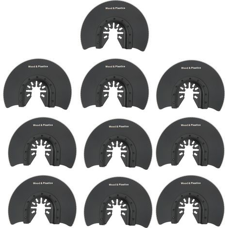 10 Pcs Semi Circular Saw Blade 88mm High Carbon Steel Coated Wear Resistant Semicircle Multitool Oscillating Saw Blades (1/5)