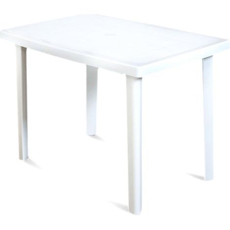 Tavolo Marte Bianco in resina 100 x 67 x 72 cm