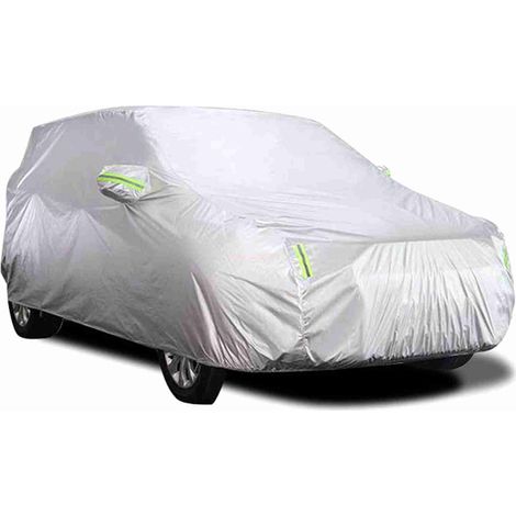 SJLERST Housse de voiture, protection solaire, isolation thermique, protection UV, protection contre la poussière, résistance aux rayures, universelle XL (1/5)