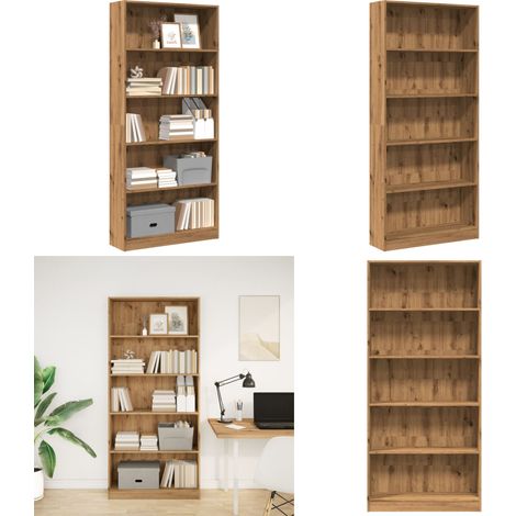 vidaXL Bücherregal Artisan-Eiche 80x24x176 cm Holzwerkstoff (1/5)