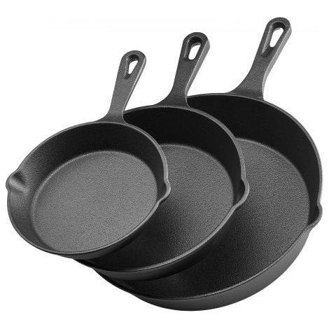 Poêle en Fonte Lot de 3PCs 16 cm/22 cm/26 - 5 cm Sauteuse (1/5)