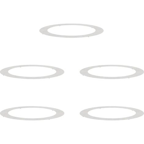 Set di 5 anelli per albero piatti decorativi moderni da esterno 120 x 120 cm in acciaio inossidabile argento 020052350
