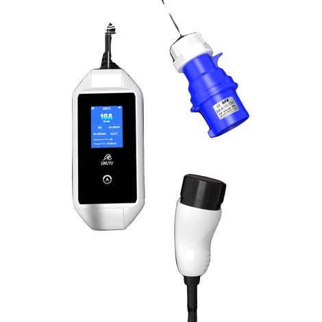 Chargeur EV, Compatibilité Type 2, Conception Résistante aux Intempéries, APP 7KW 5.5M M64 (1/2)