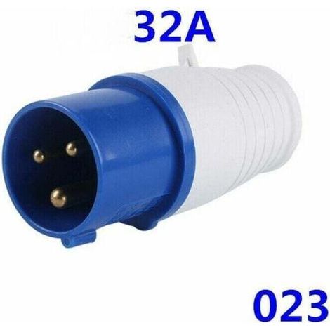 Prise industrielle femelle et mâle 32A CEE – Monophasé Triphasé 220V-250V – Étanche IP44 pour camping-cars et chantiers (1/4)