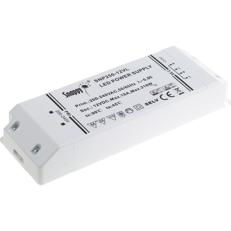 Driver de LED RS PRO,sortie 12V 18A, 216W, IP20 ( Prix pour 1 )