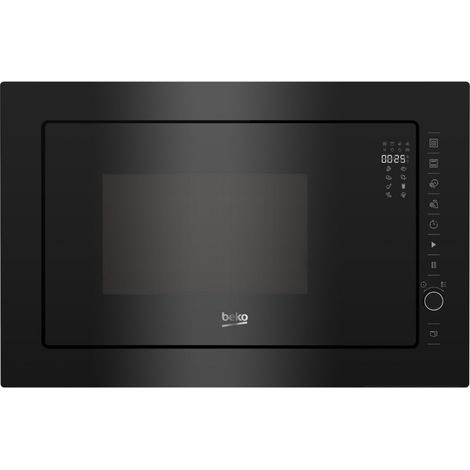Beko – Micro-ondes encastrable 25 L 900 W – 9 fonctions automatiques – Minuterie 95 mn – Éclairage intérieur – Plateau tournant 31,5 cm