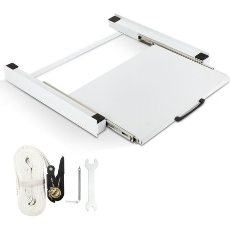 SWANEW Kit sovrapposizione per lavatrice Telaio intermedio con mensola estraibile 60x54 cm (1/5)