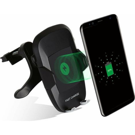 Support Auto Presa Aria Con Caricabatteria Wireless For Smartphone Linq C-q67