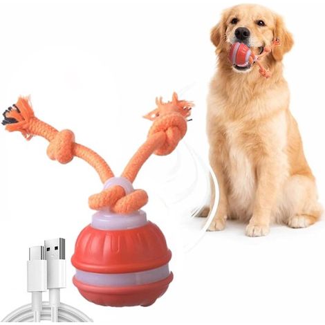 Jouet interactif pour chien ZVD - Balle pour chien - Jouet électrique à roulement automatique pour chien - Avec cordes et sons d'oiseaux (1/5)