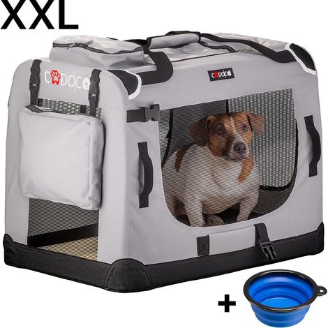 Hundetragetasche Aus Stoff Grau Xxl 90 X 60 X 66 Cm