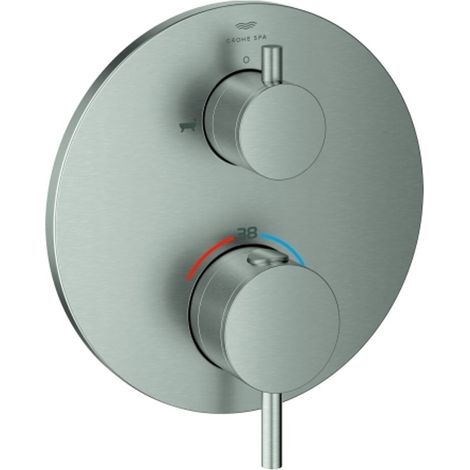 GROHE Miscelatore termostatico per vasca Atrio 24359 FMS per 35604 deviatore a 2 vie supersteel, 24359DC0