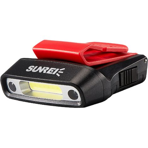 Casquette de baseball rechargeable avec visière de phare LED rotative et clip rechargeable, mains libres (1/4)