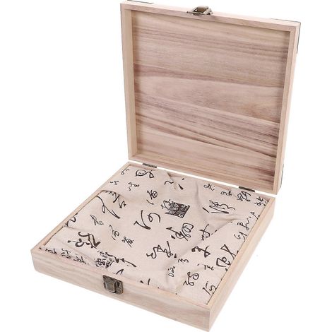 1 boîte d'emballage délicate pour thé Pu'er, boîte cadeau pratique pour galette de thé (beige)-24x24cm-Beige (1/4)