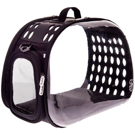 Caisse de transport pour chiens et chats, modèle Hard Case, repliable et transparent (1/5)