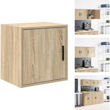 Garagen-Wandschrank Sonoma-Eiche Holzwerkstoff - Garagen-Wandschrank - Garagen-Wandschränke - Schrank - Garagen-Lagerschrank (1/5)