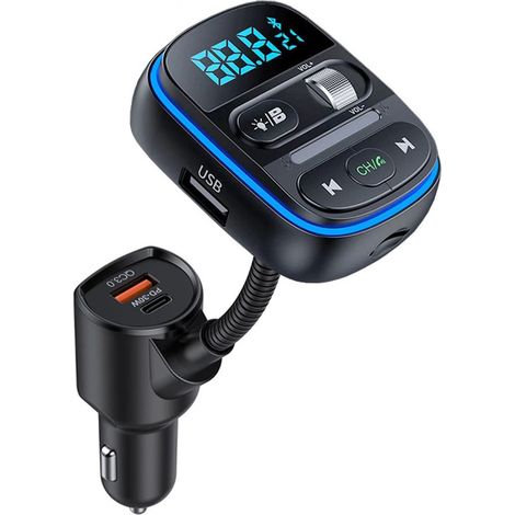 Autoradio MP3 Bluetooth T77, chargeur rapide QC3.0/PD 30W, emplacement pour carte mémoire, clé USB, transmetteur FM (1/3)