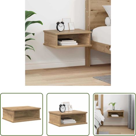 vidaXL Nachttisch Eiche - Nachttisch Artisan-Eiche 40 x 31 x 15 cm Holzwerkstoff (1/5)
