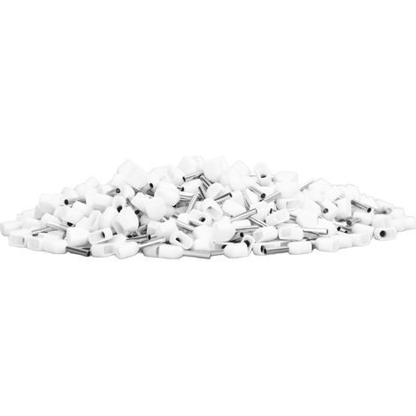 1000PCS Douilles à Sortir Cuivre Étamé Embouts de Câblage pour Fils Électriques 2x22AWG Connecteurs à Sertir (1/5)