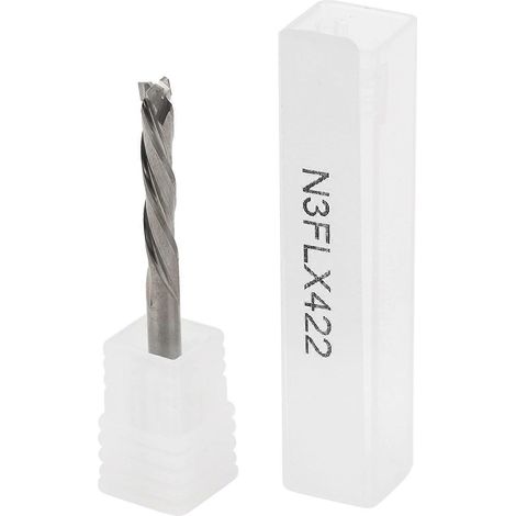 Fräser Silber 3-schneidig für Aluminium-Metallbearbeitungswerkzeuge 4 x 4 x 22 x 55 mm