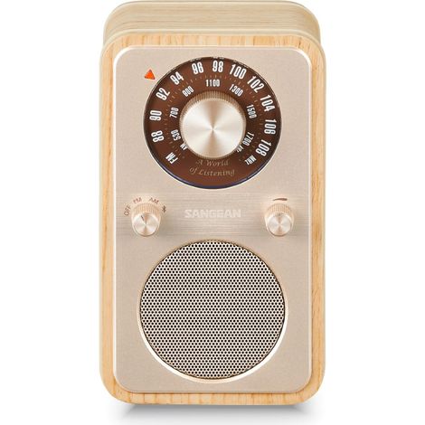 SANGEAN WR-9 FRESNO BLANCO / RADIO ANALÓGICA DE MADERA CON AM / FM / BLUETOOTH