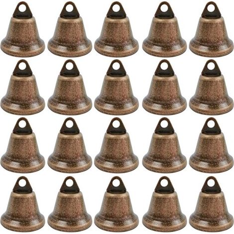 Campanas de viento metálicas vintage de bronce de 38 mm con forma de concha, 20 piezas.