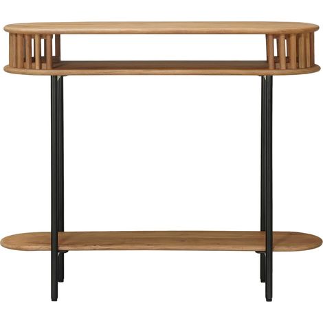 Maison Exclusive - Handgefertigter Beistelltisch Teakbraun 90 x 3 (1/5)