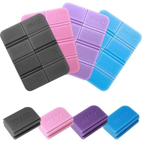 Cojines de asiento plegables para exteriores, juego de 4, adecuados para niños y adultos, impermeables, cálidos y portátiles. (1/5)