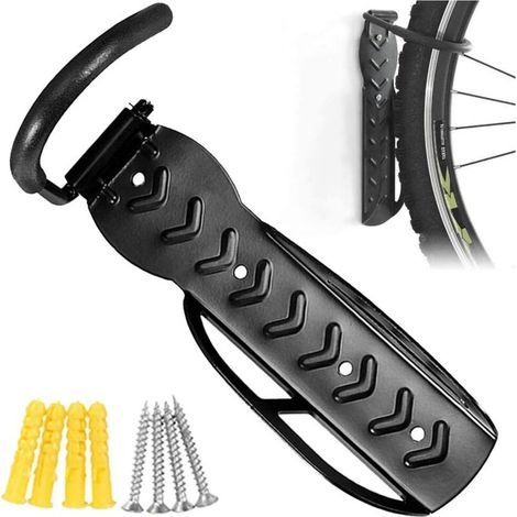 Support Velo Mural Ajustable Antidérapant Porte-Vélos Bicyclette Supports Muraux Accueil Jardin Organisation garage Rateliers Rangement Support Vélo Croche- (1/5)