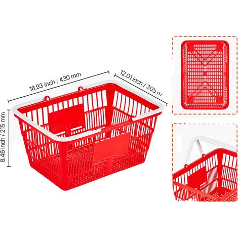Cestas de la compra apilables con asas ergonómicas, 20 unidades. (1/2)
