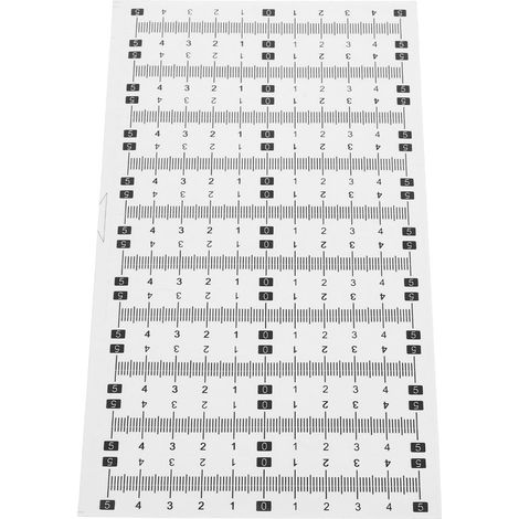20 pièces de règle mesure, en plastique PVC, auto-adhésives, pour (1/4)