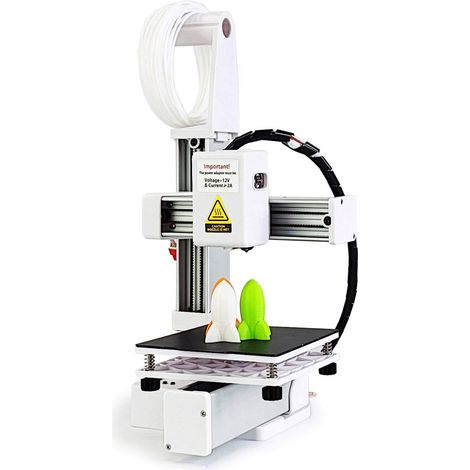 Imprimante 3D à multiplexage par Division de fréquence, haute précision, chauffage rapide, compacte, pour l'éducation, prise US, blanc