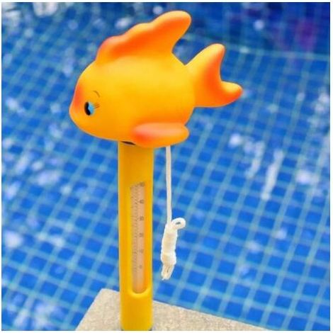 TuToy Carton Animal Bébé Baignoire Piscine Spa Baignoire Flottante Thermomètre Jauge De Température De L'eau - Poisson Rouge (1/5)