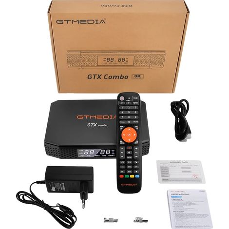 Decodificador, salida de vídeo 8K, Wi-Fi y Bluetooth 4.1, GTXCOMBO, enchufe europeo. (1/2)