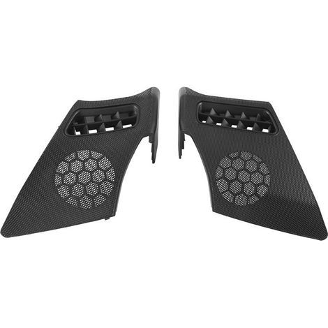 Grilles de haut-parleurs pour les aérations latérales gauche et droite du tableau de bord des modèles Mercedes-Benz W210, Classe E, E320, E430 et E55 de 1996 à 2002. (1/3)