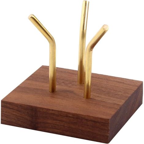 Supporto sferico in ottone con base in legno naturale – Elegante supporto per esporre coralli, quarzi e fossili.