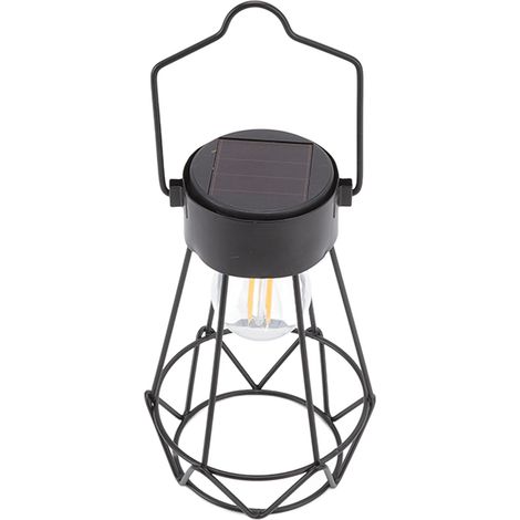 Lanternes suspendues en fer forgé, lampes solaires portables LED pour camping extérieur, éclairage nomade avec batterie intégrée (1/5)