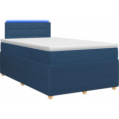 Maison Exclusive - Letto box spring con materasso Blu 120 x 200 cm Tessuto (1/5)