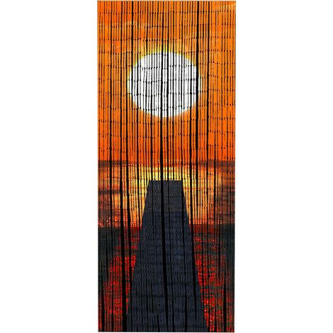 WENKO Cortina de bambú Puesta de sol dormitorio ventana universal opaco (1/4)