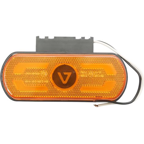 Luce di posizione laterale LED 12-24V gialla con supporto 133x53x25mm Breckner Germany (1/4)