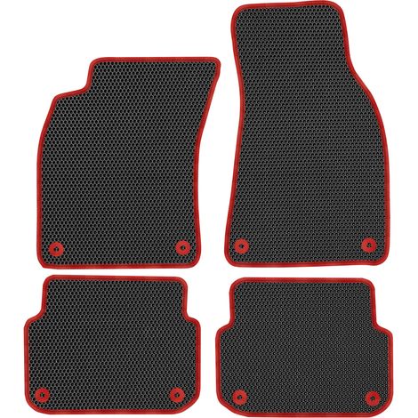 Audi A6 C6 (2004-2006). Tapis de sol spécifiques - EVA alvéolé noir (1/5)